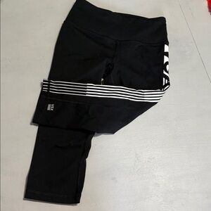 Victoria’s Secret Sport Black and White Striped Leggings